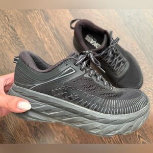Hoka One One W Bondi 7 Women's Running Shoes Black Street Running Shoes Sz 5.5